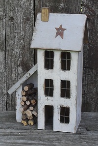 Lighted Country Houses and Primitive Saltbox Houses
